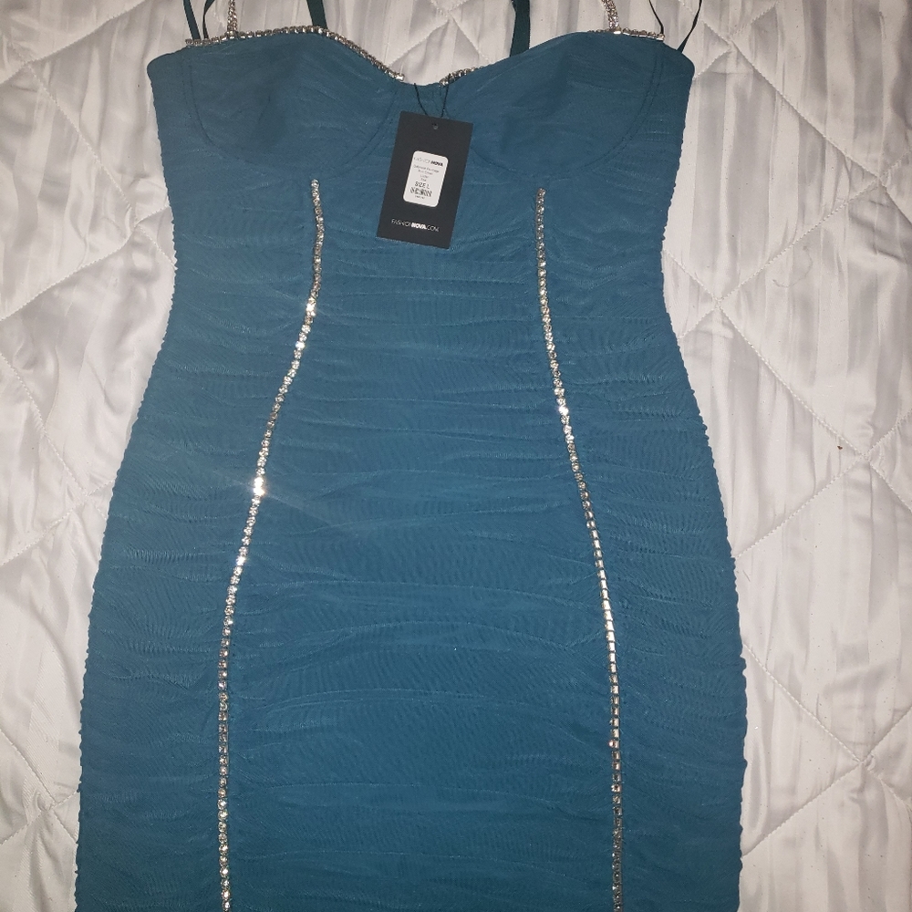 NEW Gabrielle Bandage Mini Dress - Teal